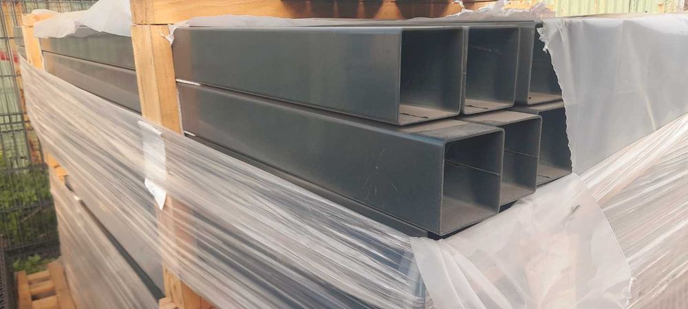 słupek,do furtki , bramy  80x80x2mm , 60x60x2  ocynk+ RAL7016, czarne