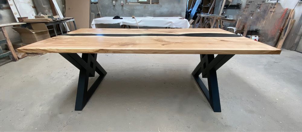 Stół Dębowy z żywicą -5% Rustykalny  Loft  Monolit  Foszt