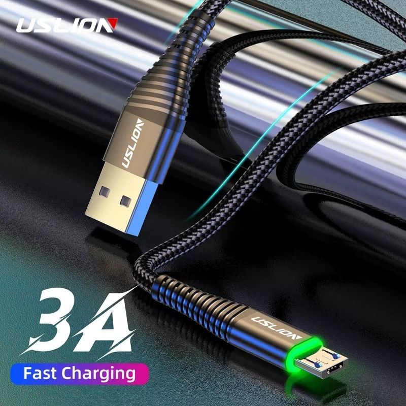 Оригинал Uslion 3 А micro-usb быстрая зарядка кабель микро-юсб провод