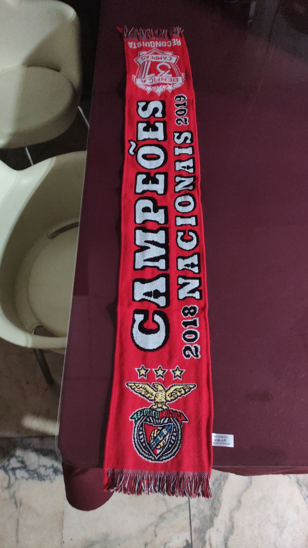 Cachecol do Benfica 2018/2019 Campeões