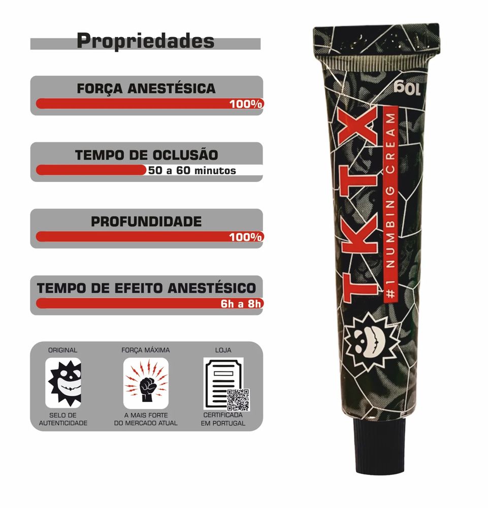 Pomada anestésica 100% tatuagem micropigmentação depilação