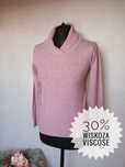 Liliowy sweter damski Busida Rozmiar S/M. Wiskoza wiosenno. casual