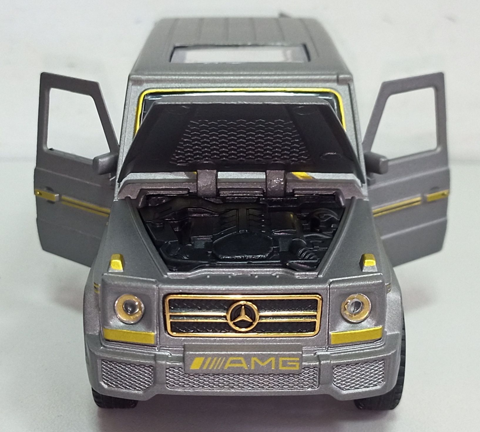 Машинка Mercedes-Benz G65 AMG модель 1:32 Автопром серый матовый. Мета