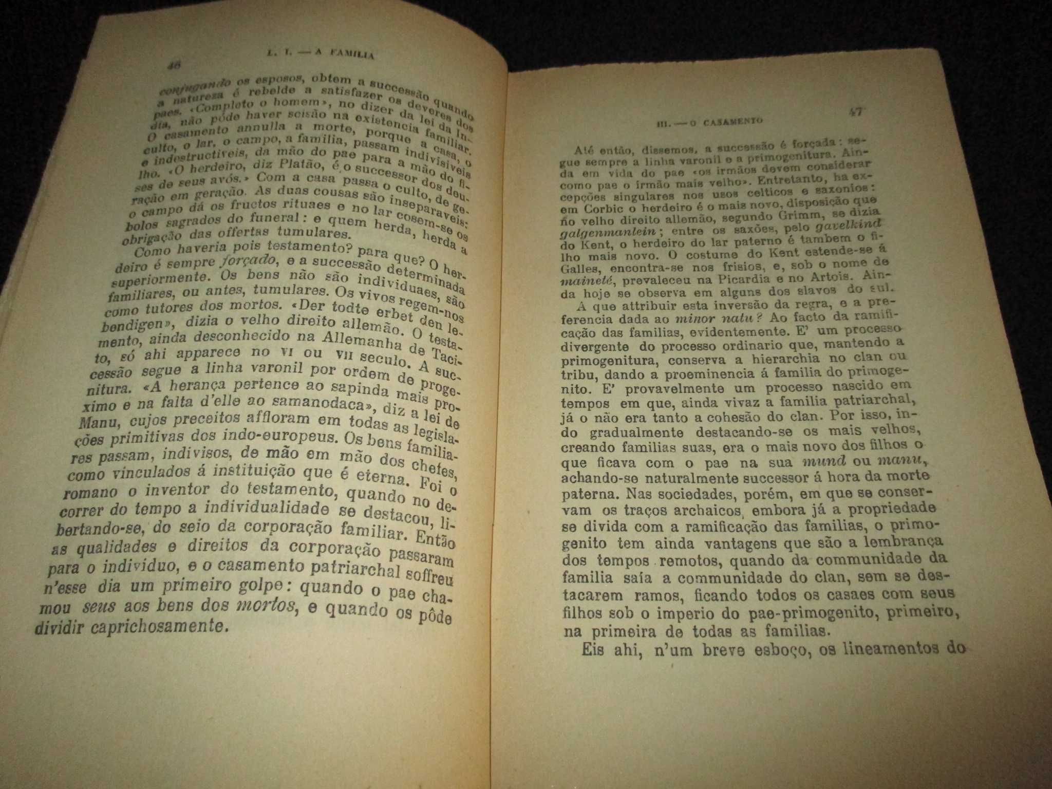 Livro Quadro das Instituições Primitivas Oliveira Martins 1929