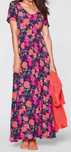 NOWA suknia maxi r. 56/58 w kolorowe kwiaty