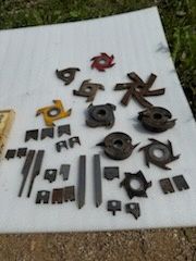 Frezarka stolarska z frezami, silnik sprawny