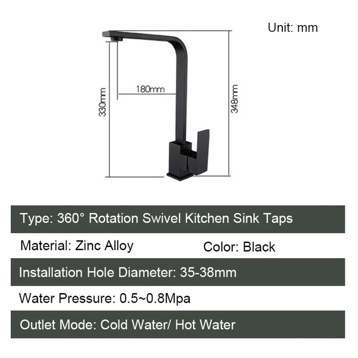 Em stock torneira / misturadora preta de bancada