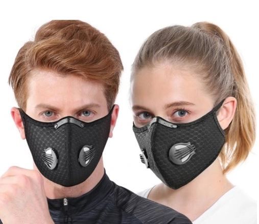 maseczka, 3 filtr hepa pm2.5 antywirusowa wielokrotnego użytku szara x