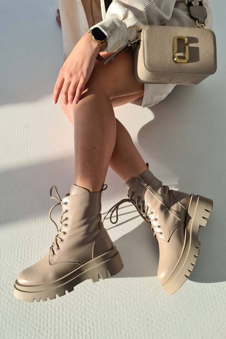 Жіночі зимові ботинки натуральна шкіра та хутро