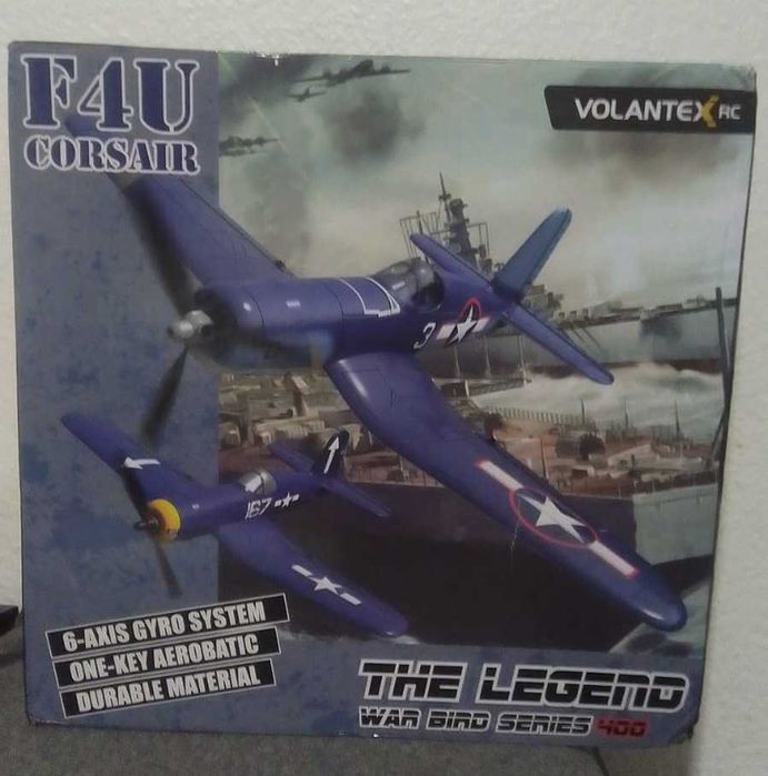 Avião RC F4U Corsair – Volantex Warbird Series 400 (com comando)