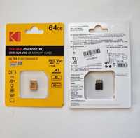 Карта памяти micro SD Kodak 64 Gb V30 микро СД 10 class Гб в блистере