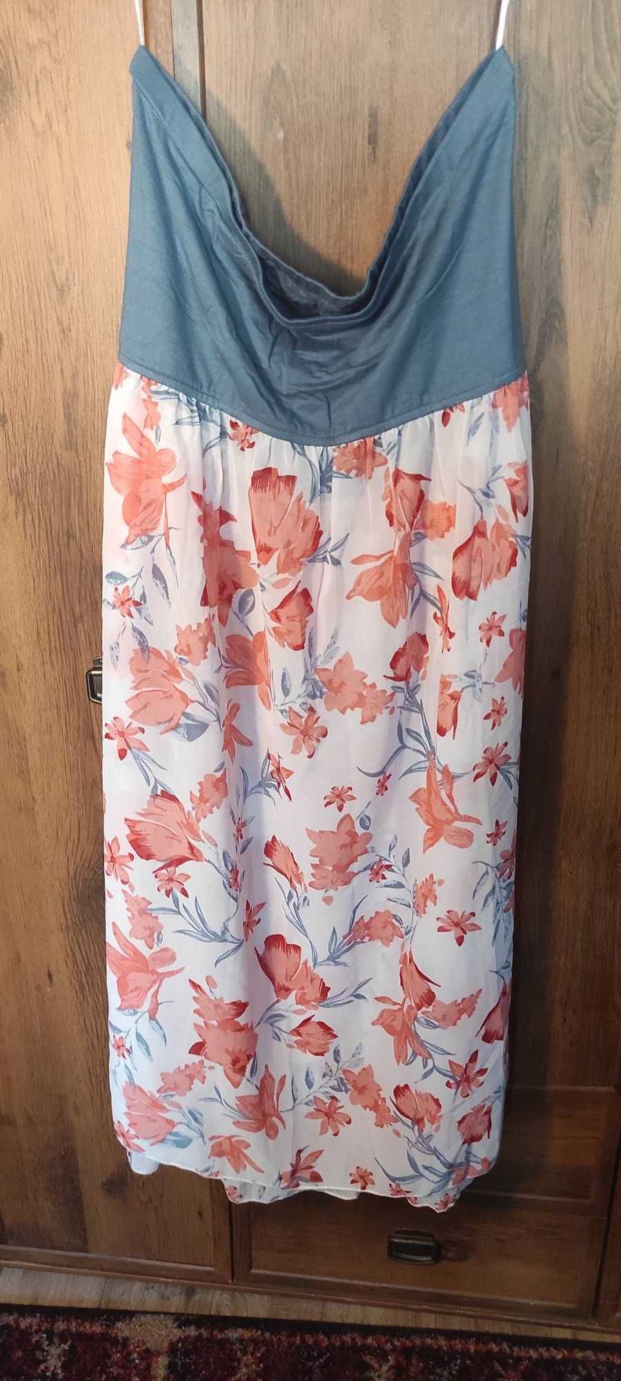 Plażowa sukienka midi w kwiaty | Bonprix | 52