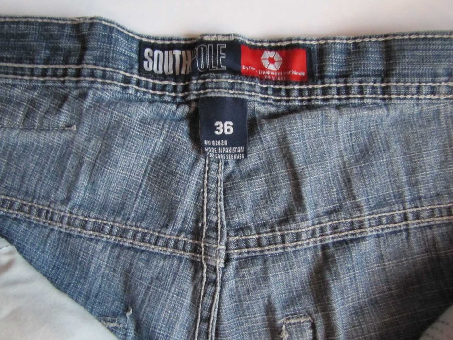 Szorty Southpole Vintage Baggy Haft Y2k Retro Hiphop Spodenki Jorty 36