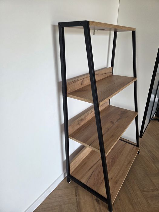 Regał drabinkowy Loft, 70 x 37 x 116,5 cm, czarna stal