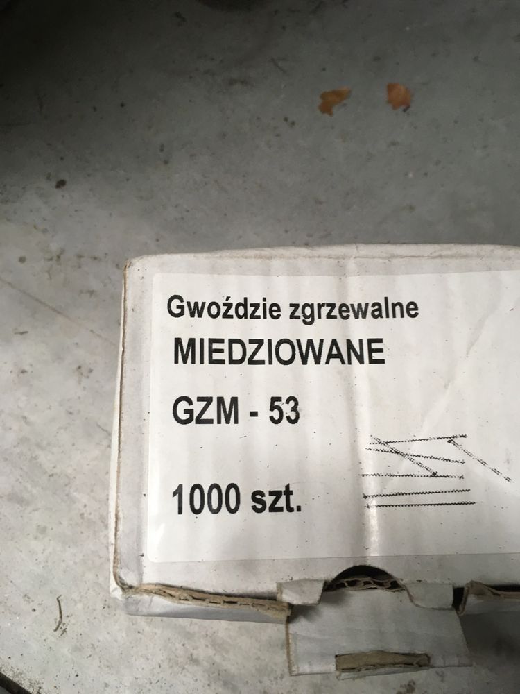 Gwoździe miedziowane zgrzewalne  1000 sztuk