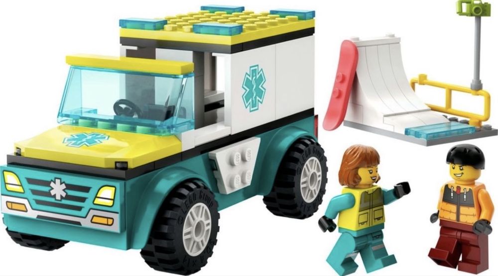 Конструктор Lego швидка допомога, Лего Lego скорая помощь, LEGO CITY