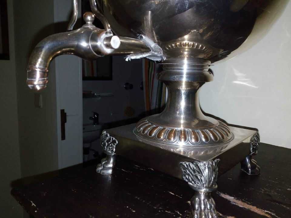 Samovar Sheffield Vitoriano Casquinha Inglesa