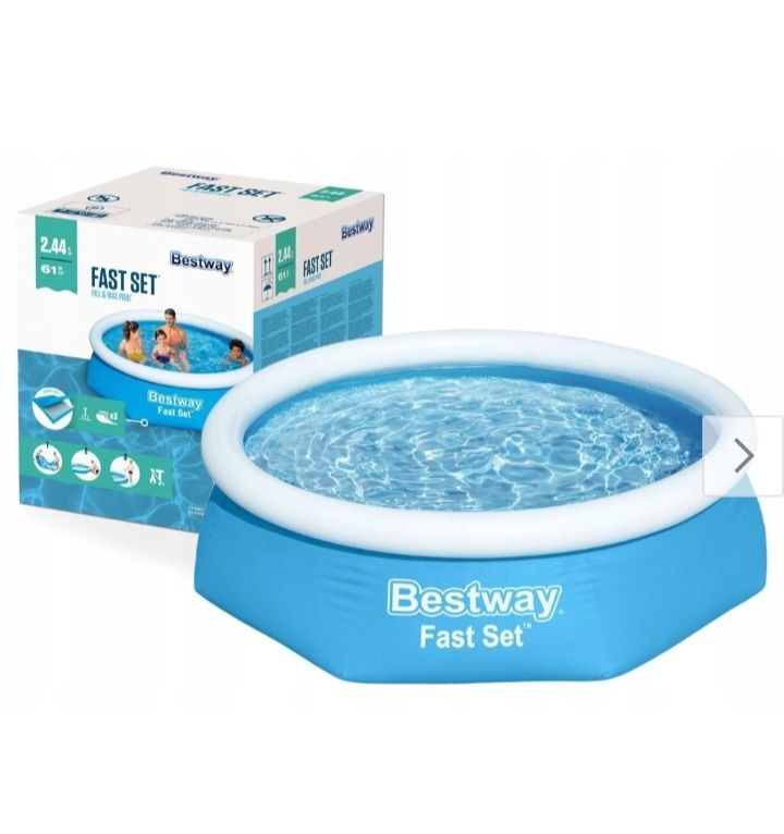 2 x Basen Bestway Fast Set fi 2,44 x 61cm + zestaw pompa z filtrami