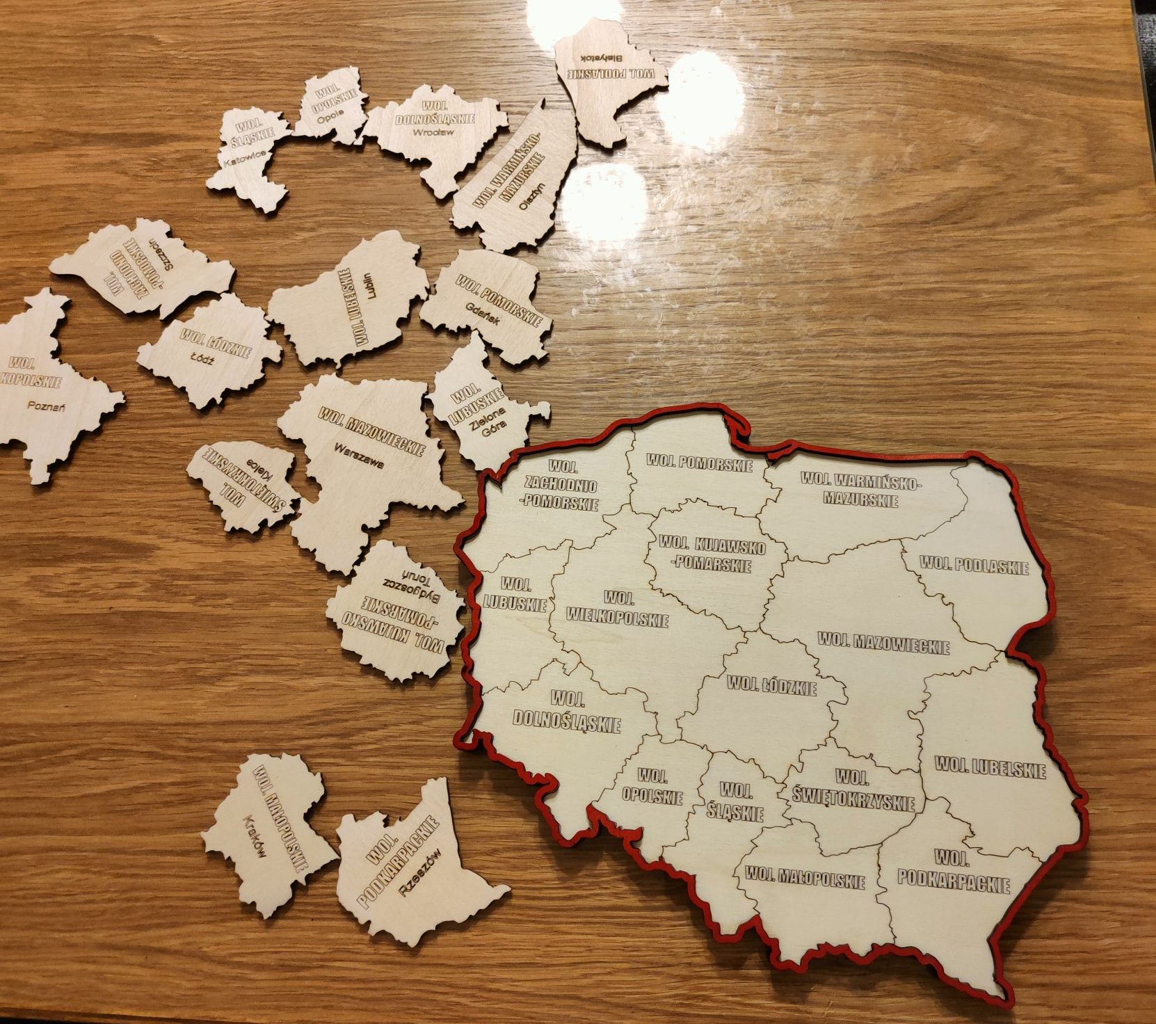 Mapa Polski puzzle