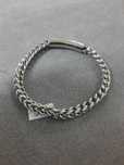 Pulseira homem aço e couro variadas