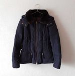 Kurtka granatowa puch pierze // ZARA