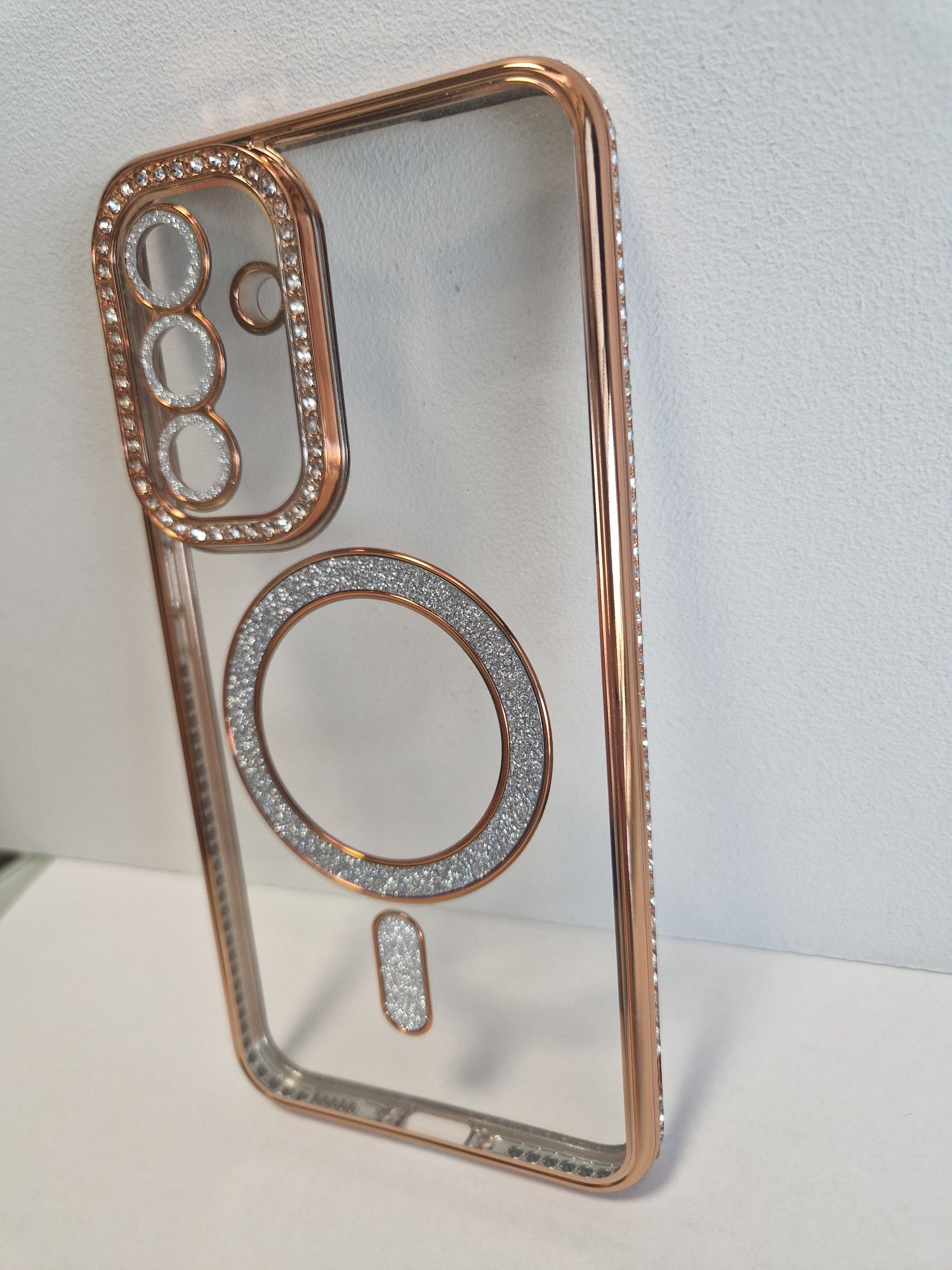 Bling Magsafe Case do Samsung Galaxy A56 5G złoty