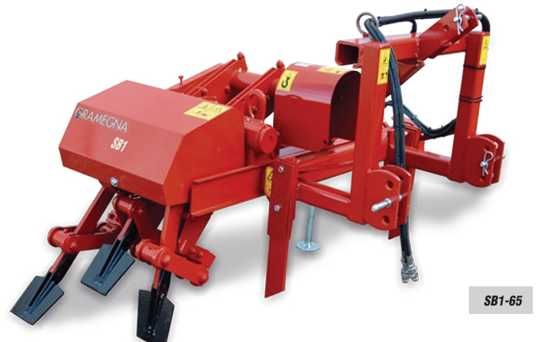 koparka do usuwania nieproduktywnych roślin w sadach i winnicach