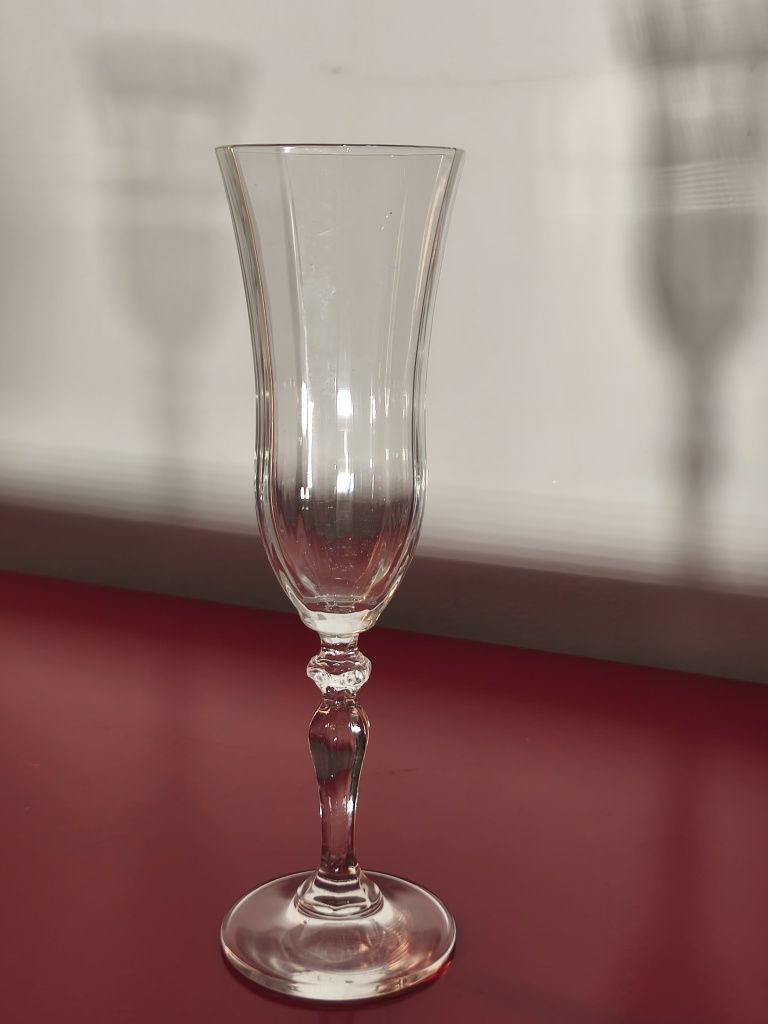 Conjunto de Copos de pé  - 12 flutes e 12 cálices em cristal