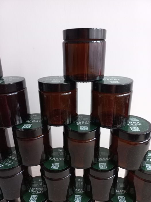 Szklane brązowe słoiczki  - 120 ml - 14 sztuk