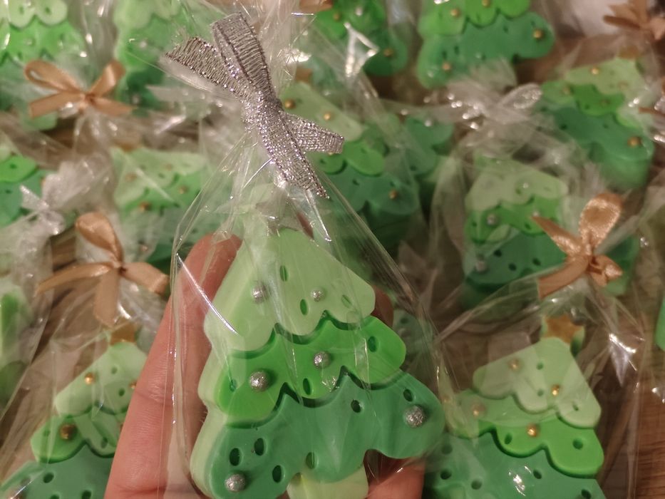 Choinki mydlane- różne kolory.  Mikołajki,święta,upominek.