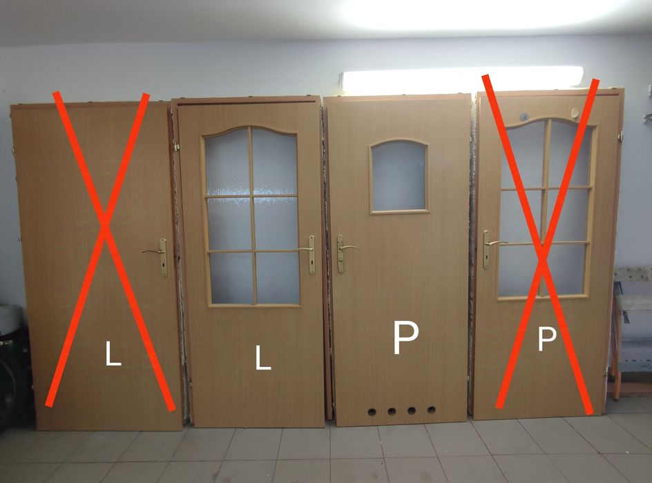 Drzwi łazienkowe z ościeżnicą