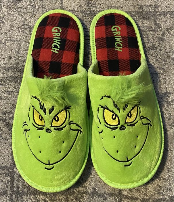 Pantofle kapcie męskie Grinch, świąteczne rozmiar 44/45, nowe, prezent
