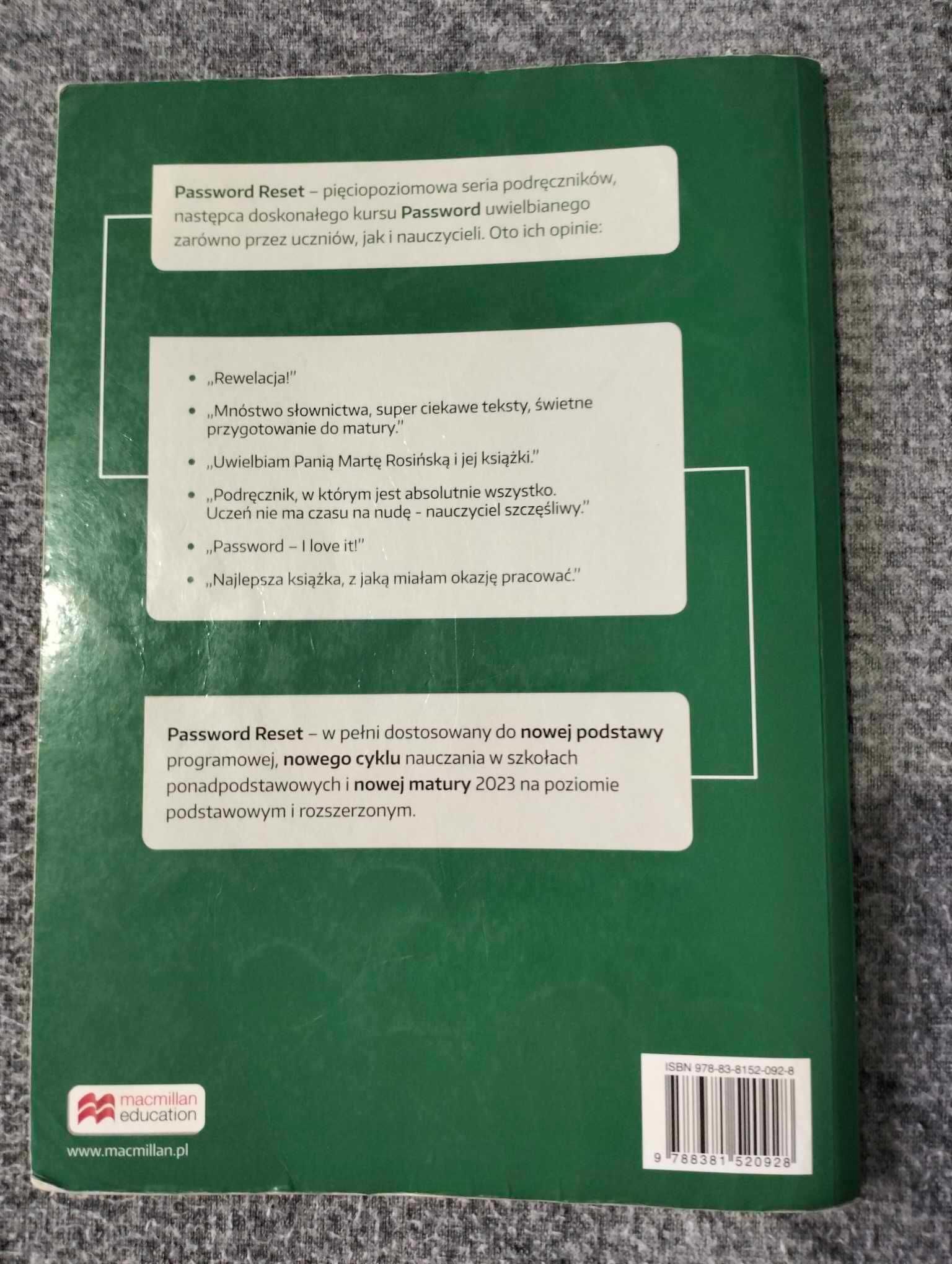 Podręcznik do j. angielskiego Password Reset B1+ szkoła średnia