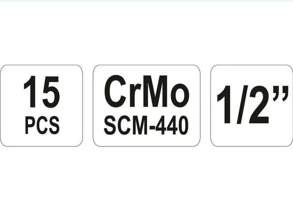 набор інструментів ударних головок yt 1055 1/2 15шт