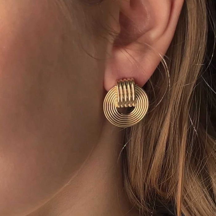 ELEGANCKIE ZŁOTE Kolczyki na sztyft próba 585 + OPAKOWANIE