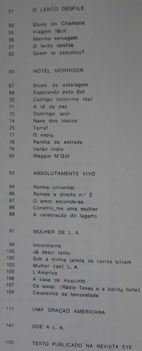 Uma Oração Americana e Outros Escritos de Jim Morrison - 2 Edição 1981
