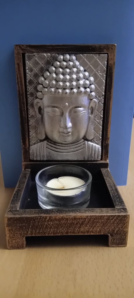 Porta velas com Buda