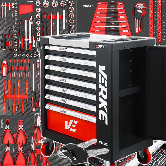 SZAFKA Narzędziowa Warsztatowa Serwisowa Wózek Na Narzędzia 154El.