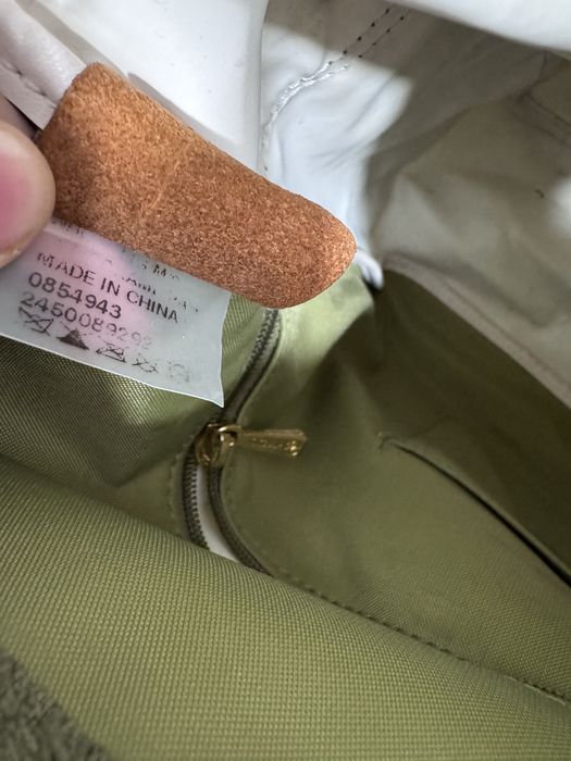 Torebka Longchamp shopperka listonoszka torba na ramię zielona