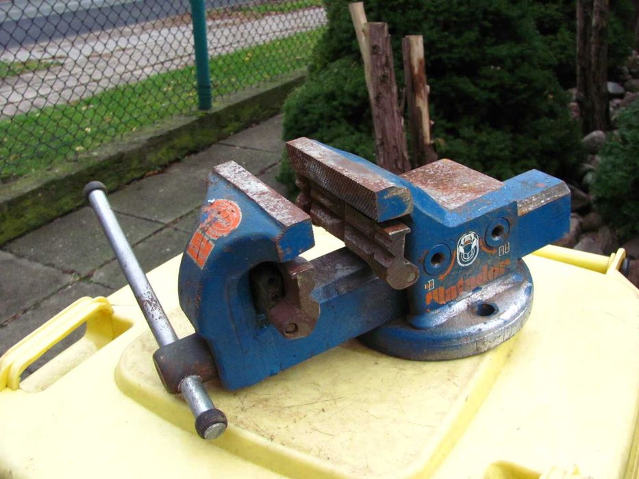 Niemieckie Imadło warsztatowe ślusarskie Matador + dodatkowe szczęki