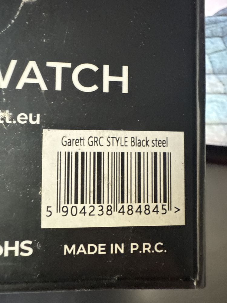 Zegarek smartwatch Garett GRC Style Bleck steel