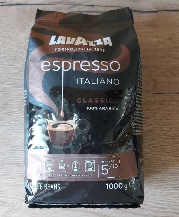 кава в зернах, оригинальный кофе в зернах Lavazza Caffe Espresso 1кг,