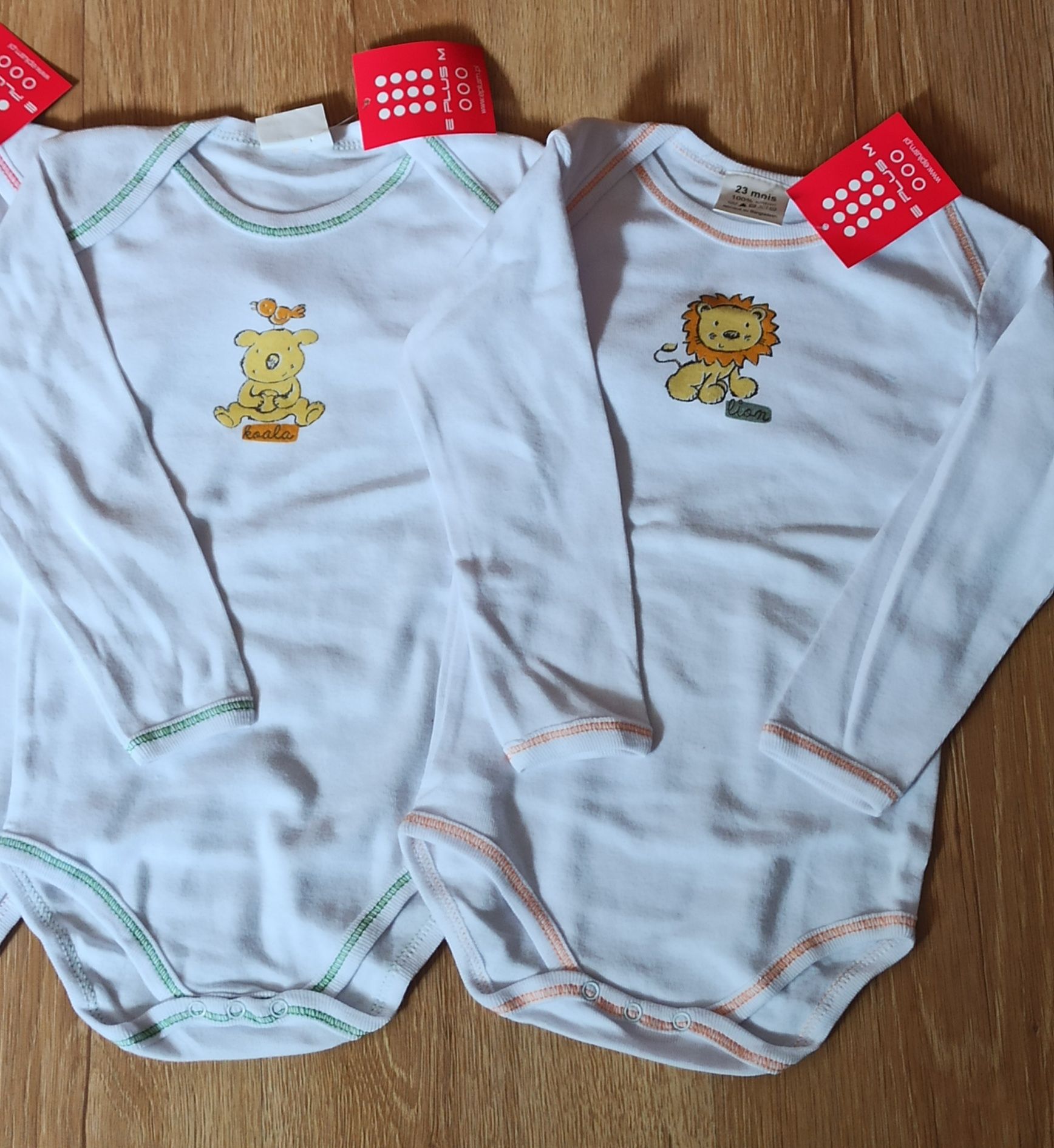 Nowe 4pak body z długim rękawem bawełna r. 92 cm