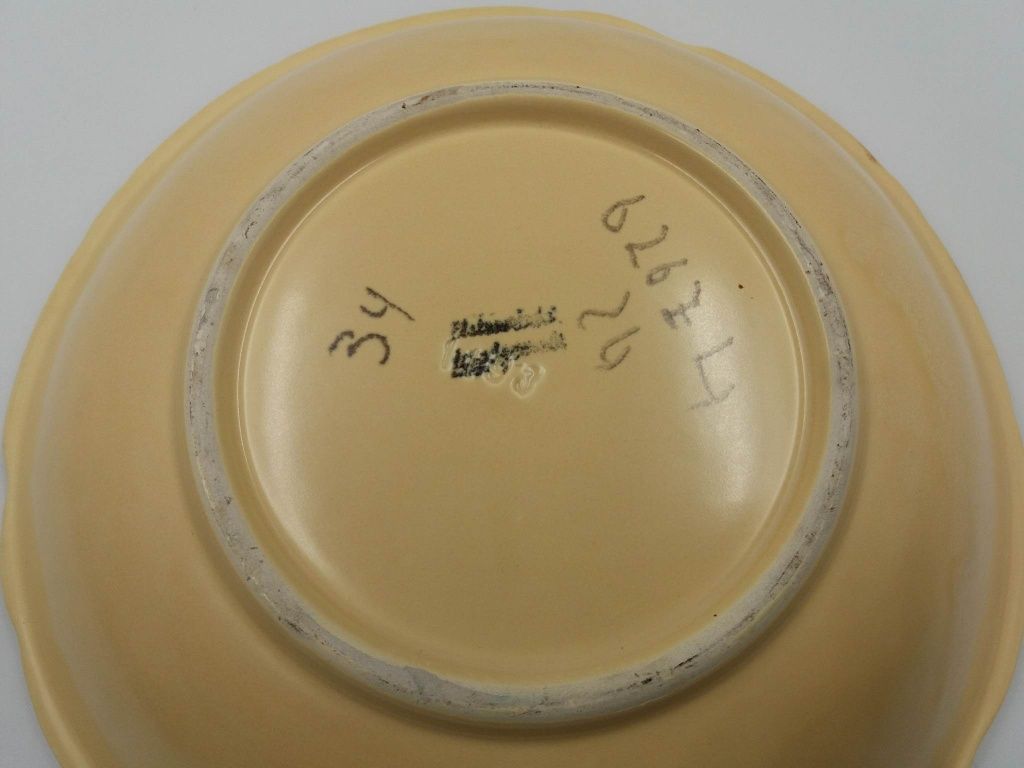 Ładna z sygnowana ręcznie malowana ceramiczna patera PRL
