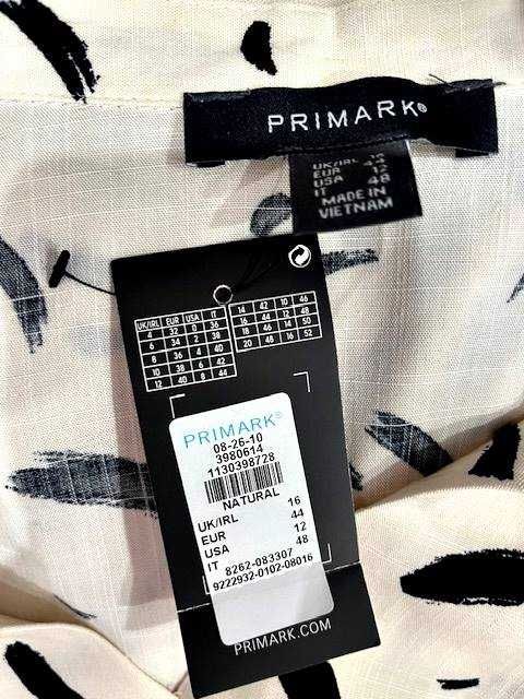 primark bluzka koszulowa modny wzór viscoza nowa hit roz.44