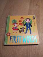 "First words" książka po angielsku z elementami wypukłymi