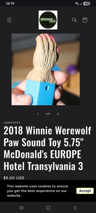 Іграшка, McDonalds: Winnie Werewolf Hotel Transylvania 3