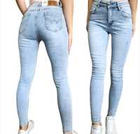 Spodnie m.sara Ala Levi's jasny jeans ślubny rurki xs M