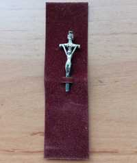 Krzyżyk srebrzony według pastorału papieskiego, zawieszka do łańcuszka