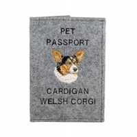 Welsh Corgi Cardigan Haft pokrowiec na paszport